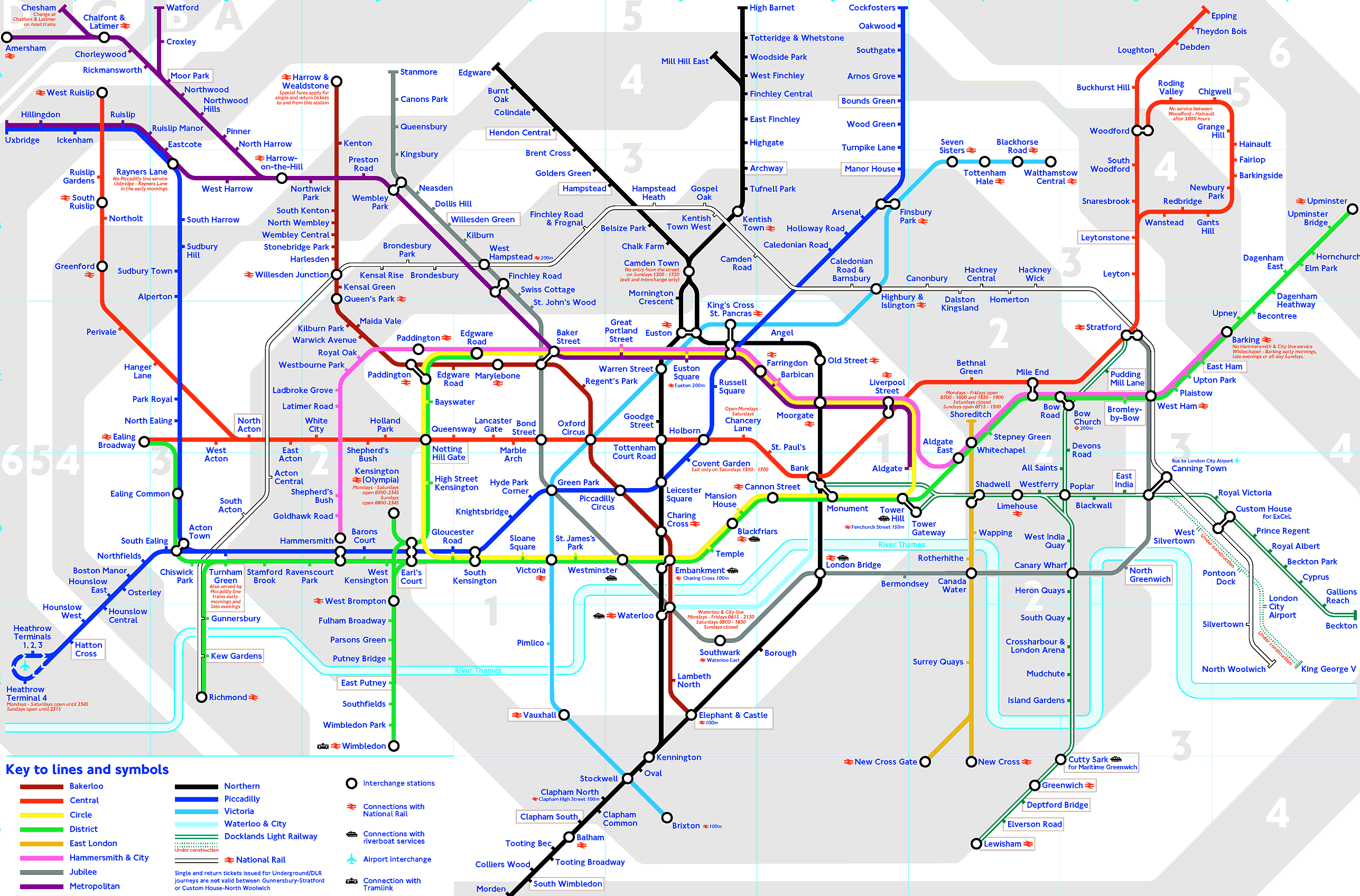 plan de londres metro